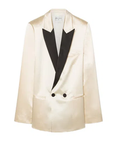 Forte Forte Double-breasted Blazer In Nude