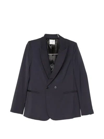 Forte Forte Double-breasted Peak-lapel Blazer In Blue