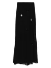 Forte Forte Dragon-fly Embellished Beaded Maxi Skirt In Black