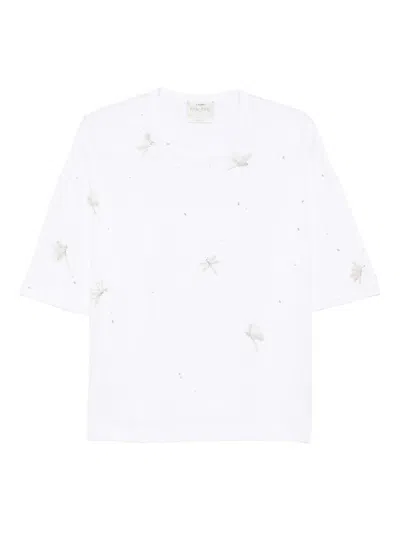 Forte Forte Dragonfly Embellished T-shirt In White