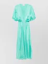 Forte Forte Silk Long Dress In Blue