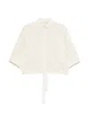 Forte Forte Drawstring-hem Shirt In Neutral