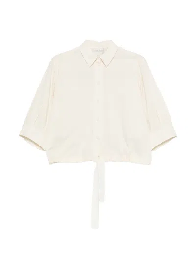 Forte Forte Drawstring-hem Shirt In Neutral