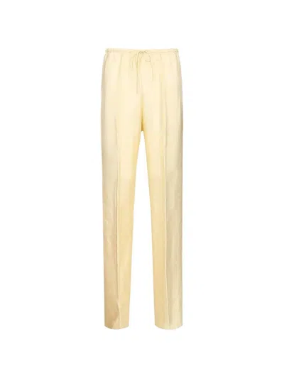 Forte Forte Drawstring-fastening Trousers In Yellow