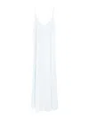 Forte Forte Cotton Denim Midi Dress With Frayed Edge