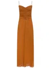 FORTE FORTE FORTE_FORTE LONG SILK DRESS WITH LUREX TEXTURE