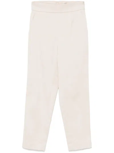 Forte Forte Dune Mercerized Cotton Twill Pants In Neutral