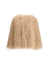 Forte Forte Faux Fur Mongolia Eco Jacket In Gold