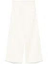 Forte Forte Twill Straight-leg Trousers In Off White