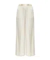 Forte Forte Elastic Waist Casual Pants In White