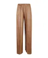 Forte Forte Elastic Waist Casual Pants In Brown