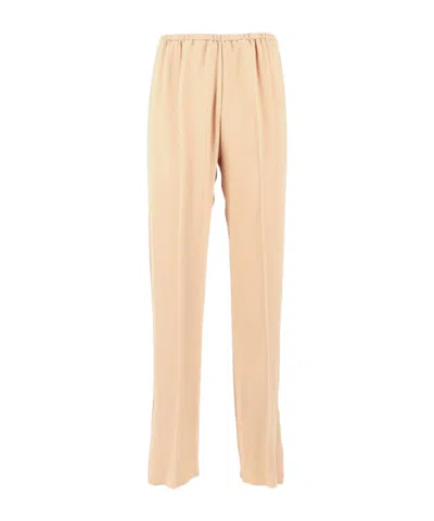 Forte Forte Elastic Waist Casual Pants In Brown