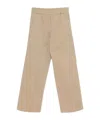 Forte Forte Cotton High Waisted Trousers In Nude