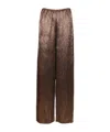Forte Forte Elastic Waist Casual Pants In Brown