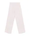 Forte Forte Light Pink Straight-leg Trousers In White