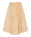 Forte Forte Cotton Midi Skirt In Nude