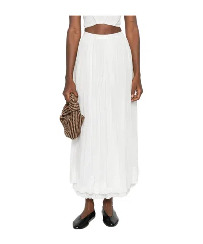 Forte Forte Elastic Waist Skirt In White