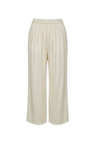 Forte Forte Elastic Waist Trousers In Neutral