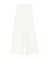 Forte Forte Comfortable Wide Leg Cotton Trousers In White