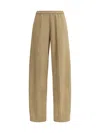 Forte Forte Elastic Waistband Cargo Pants In Dune