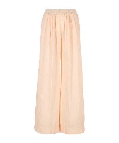 Forte Forte Elastic Waistband Casual Pants In Pink