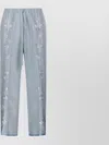 Forte Forte Linen Drawstring Pants With Floral Embroidery