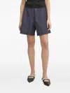 Forte Forte Elastic-waistband Pocket Shorts In Blue