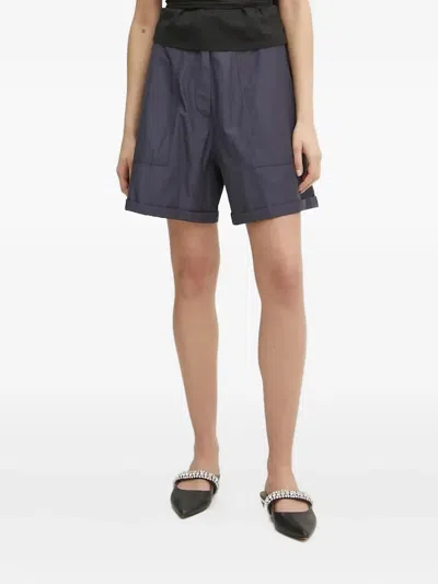 Forte Forte Elastic-waistband Pocket Shorts In Blue