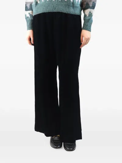 Pre-owned Forte Forte Elasticated Corduroy Trousers In Black