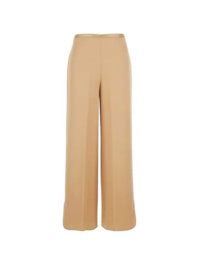 Forte Forte Elasticated-panel Trousers In Brown