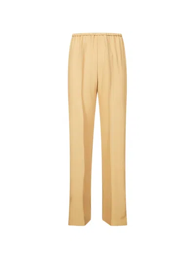 Forte Forte Elasticated Side-slit Trousers In Neutral