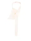 Forte Forte Elasticated Silk Bow Tie In Pink