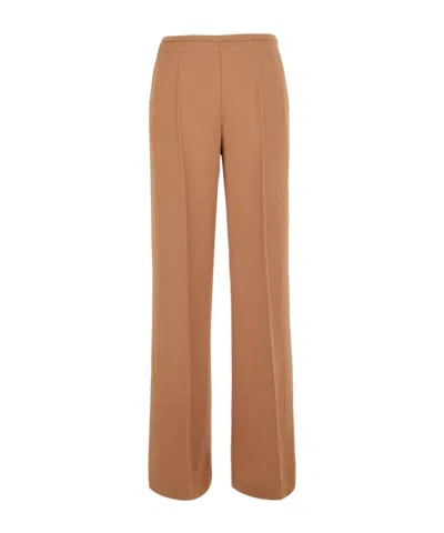 Forte Forte Elasticated Waist Straight Pants In Brown