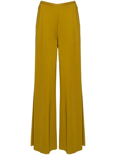 Forte Forte Elasticated-waistband Palazzo Pants In Green