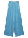 Forte Forte Elasticated-waistband Palazzo Trousers In Blue