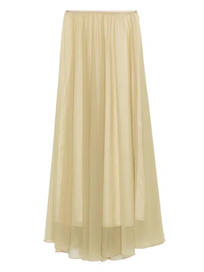 Forte Forte Elasticated-waistband Skirt In Yellow