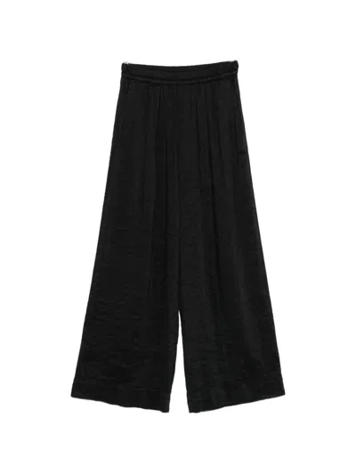 Forte Forte Elasticated-waistband Trousers In Black