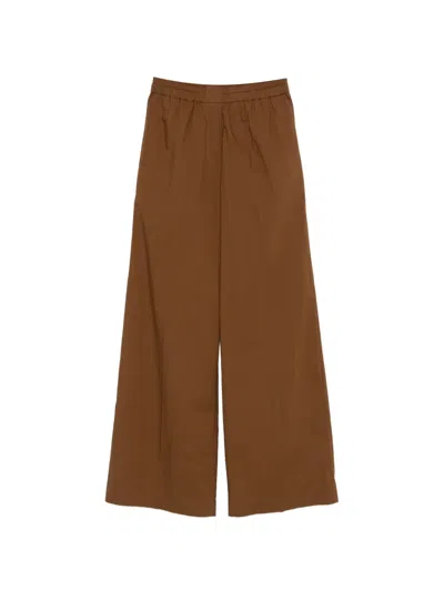 Forte Forte Elasticated-waistband Trousers In Brown