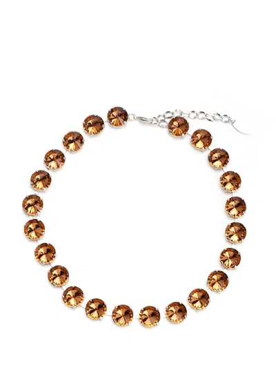 Forte Forte Embellished Chain-linked Necklace In Bronze