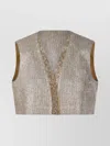 Forte Forte Embellished Metallic Sleeveless Jacket