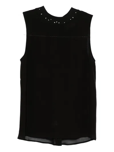 Forte Forte Embellished Sleeveless Top In Black
