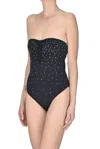 Forte Forte Embellished Swimsuit In Black