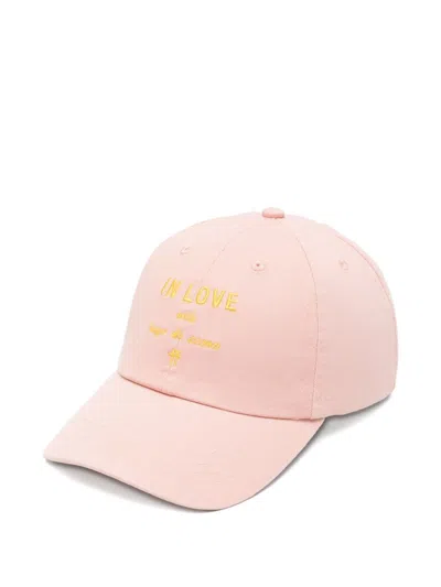 Forte Forte Embroidered Baseball Cap In Pink