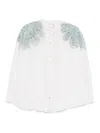 Forte Forte Women Embroidered Cotton Blend Shirt In Neutral