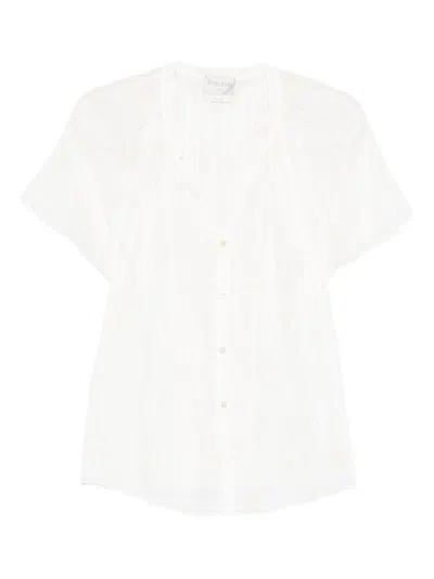 Forte Forte Embroidered Cotton Shirt In White
