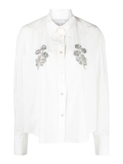 FORTE FORTE EMBROIDERED COTTON SHIRT