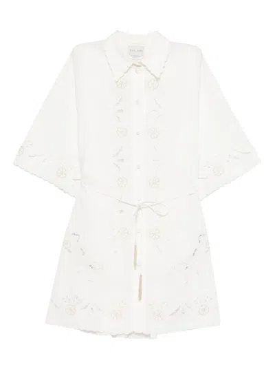 Forte Forte Embroidered Cotton Shirtdress In White