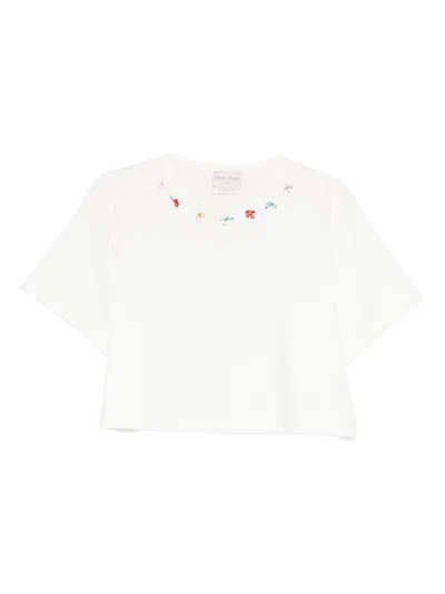 Forte Forte Embroidered Cotton T-shirt In White