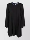 Forte Forte Embroidered Dress Featuring Keyhole Back In Black