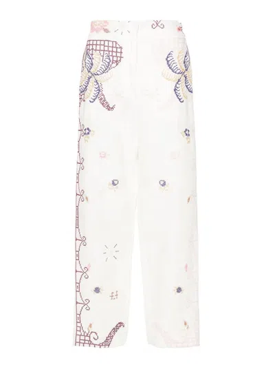 Forte Forte Straight-leg Linen Trousers In White
